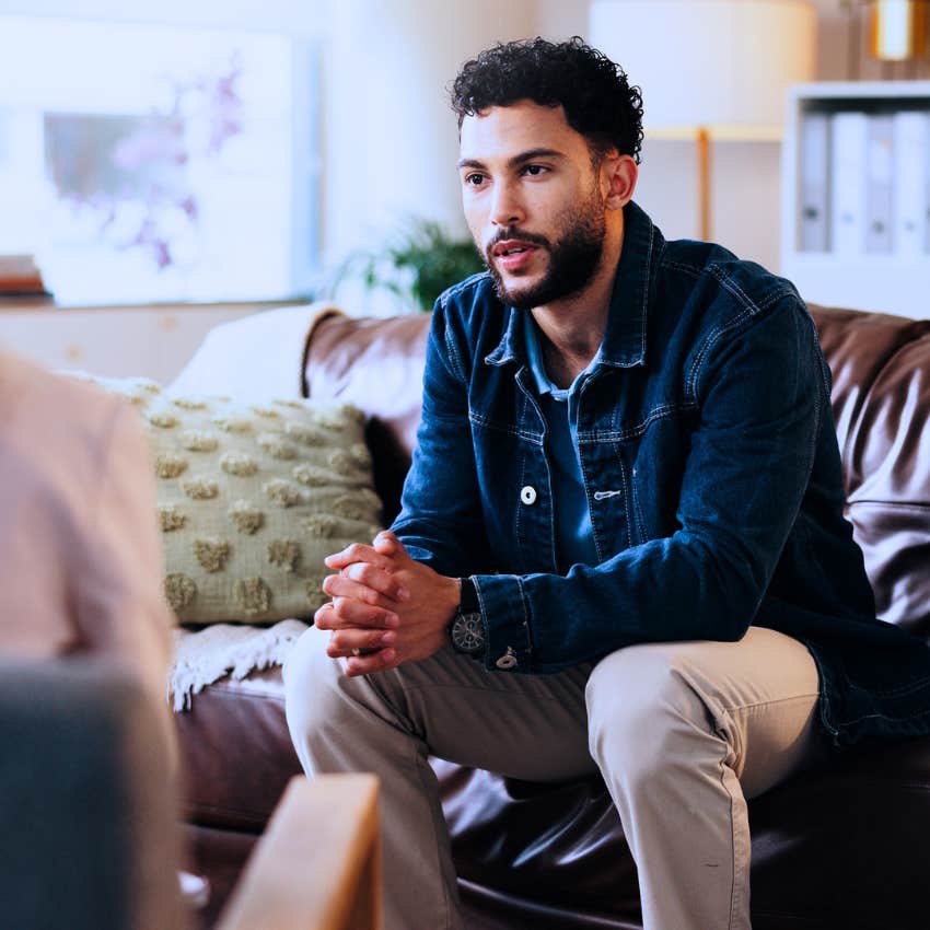 analytical empathic man asking friend what does that mean for you in conversation