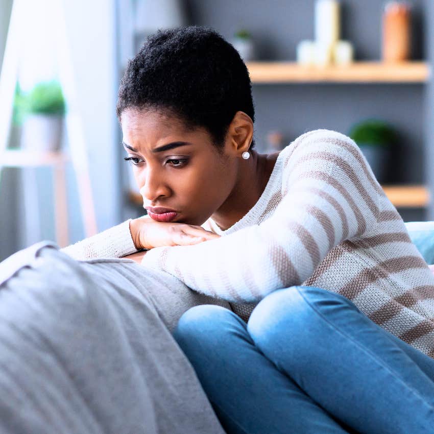 emotionally articulate woman feeling embarrassed