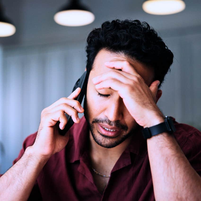 Exhausted man saying he just needs to make it to an upcoming date