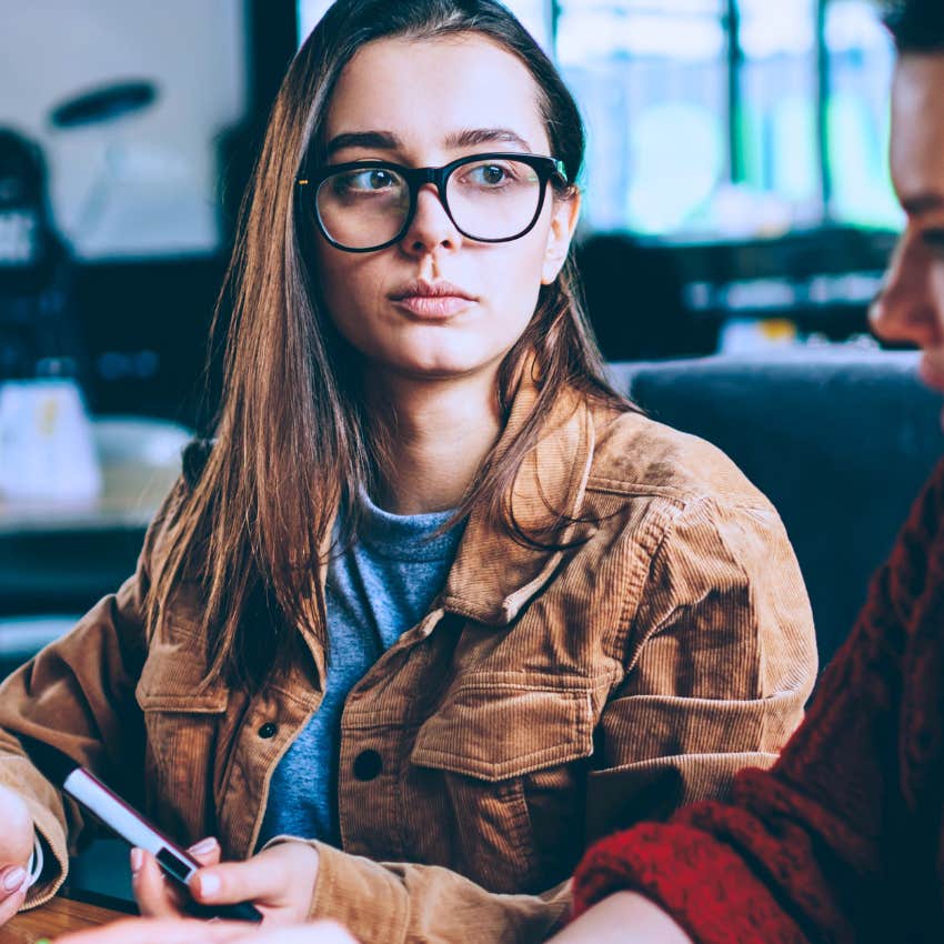 brutally honest unfiltered woman telling friend you're acting strange
