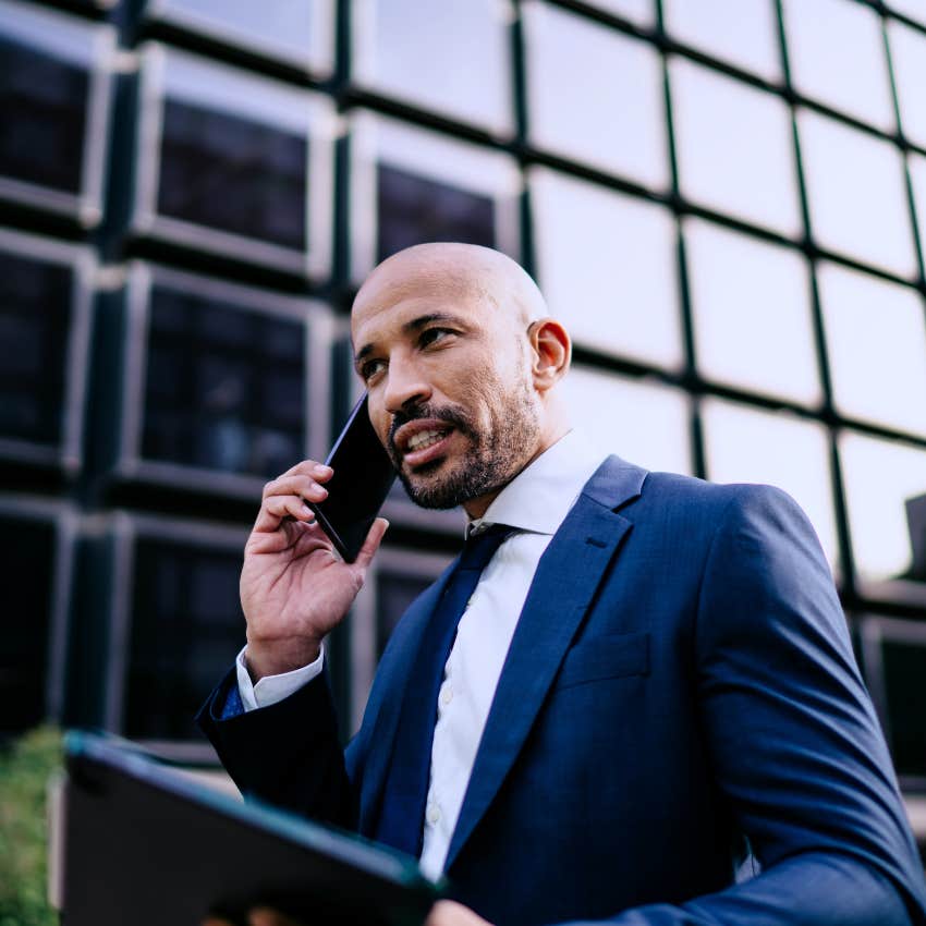 man who hates small talk on the phone saying let's chat another time