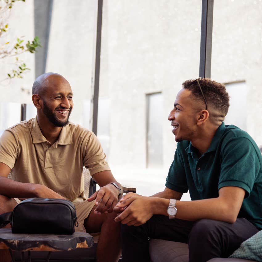 man who doesn't know how to manage his time saying yes to going out with his friend