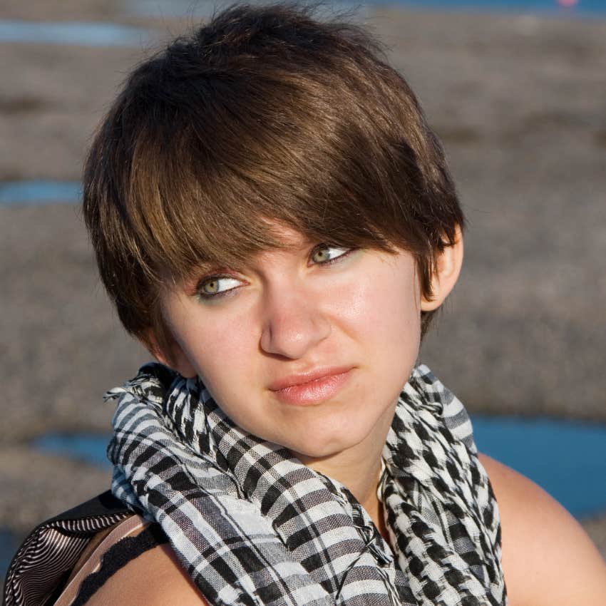 woman who lacks moral integrity showing no remorse for hurting someone