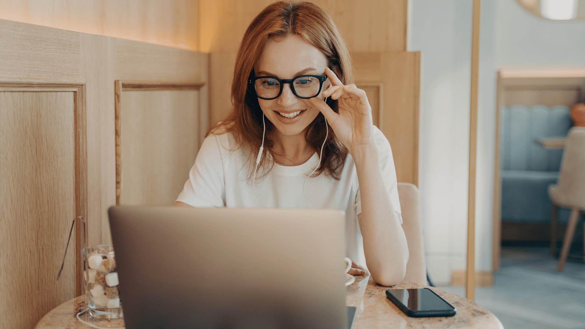 imaginative woman chatting with her new AI best friend