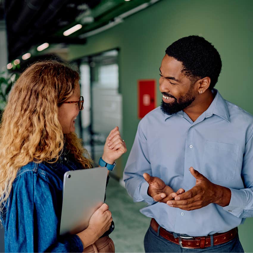 brilliant man checking in on other people's understanding at work