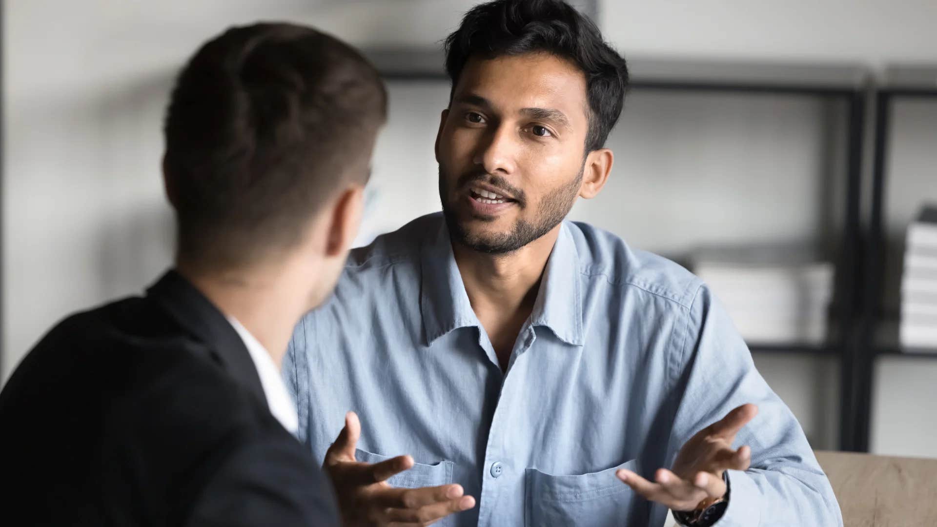 man asking colleague i know things can get overwhelming is everything okay