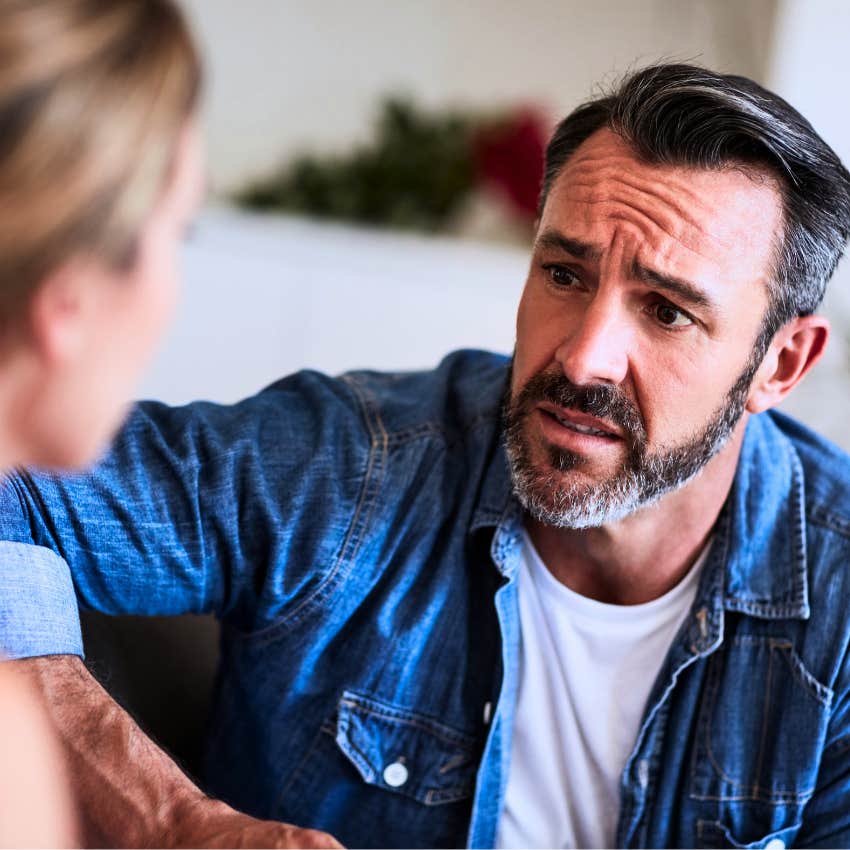 man trying to seek closure and comfort from partner