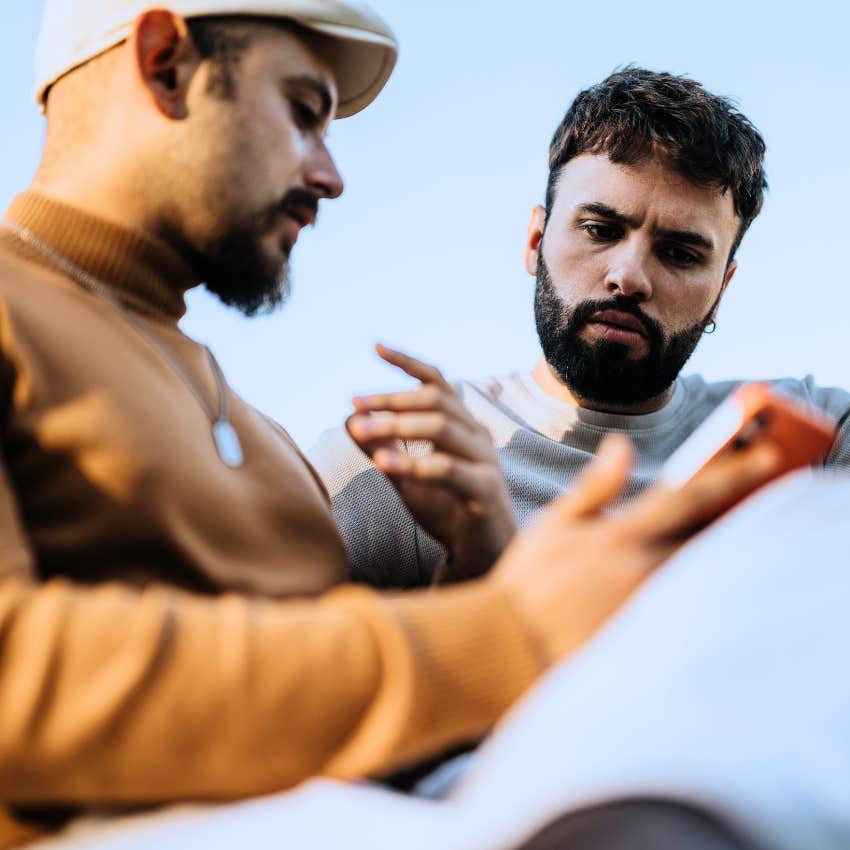 Man saying "Why would someone do that?" to his friend casually.