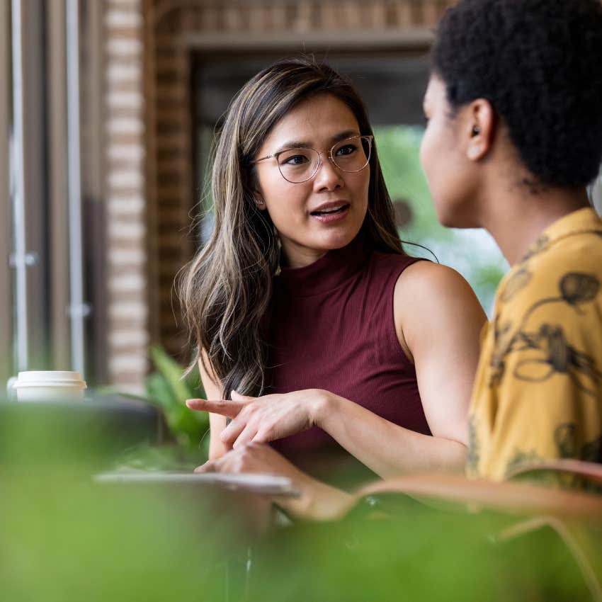 person telling friend that they're just being honest