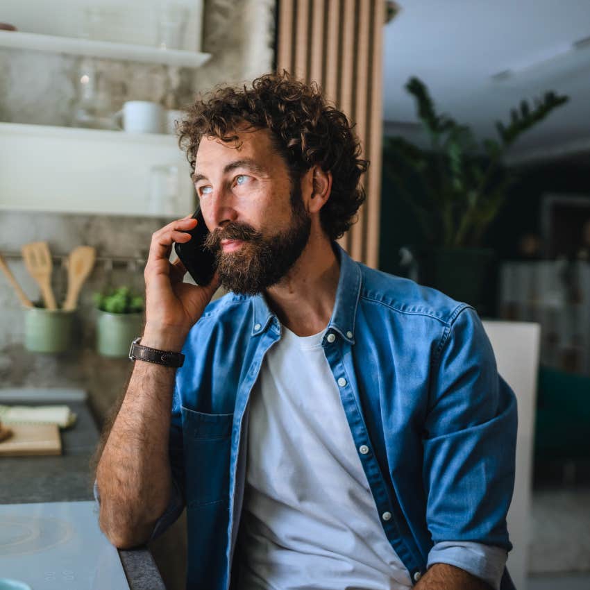 man talking on the phone canceled plans
