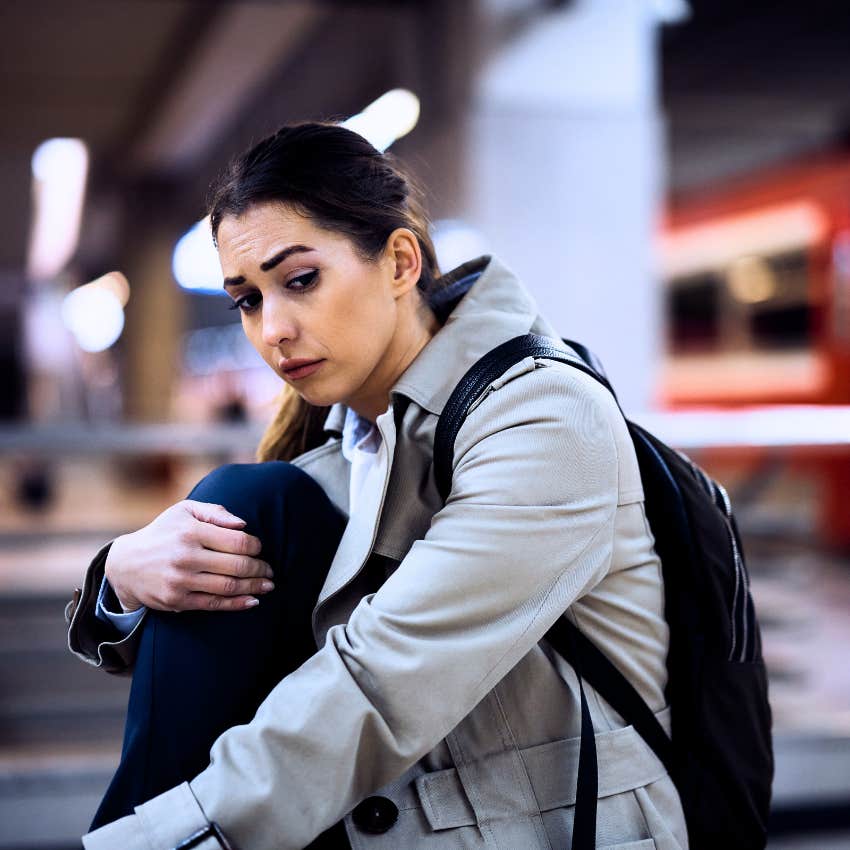 woman with a small mind who won't talk to strangers in public
