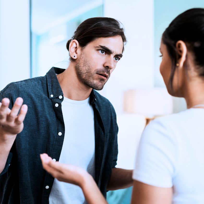 emotionally immature man telling partner that's so dramatic