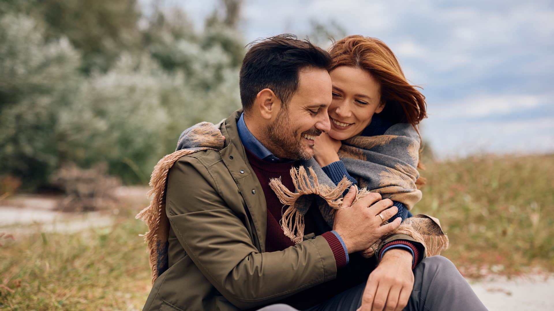 happily married husband says he is lucky to have his wife in casual conversation