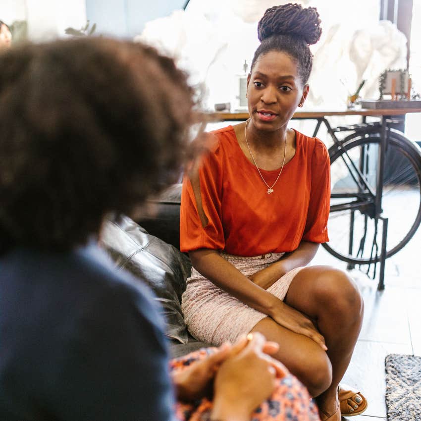 woman in cognitive overload saying i can't go to her friend planning something