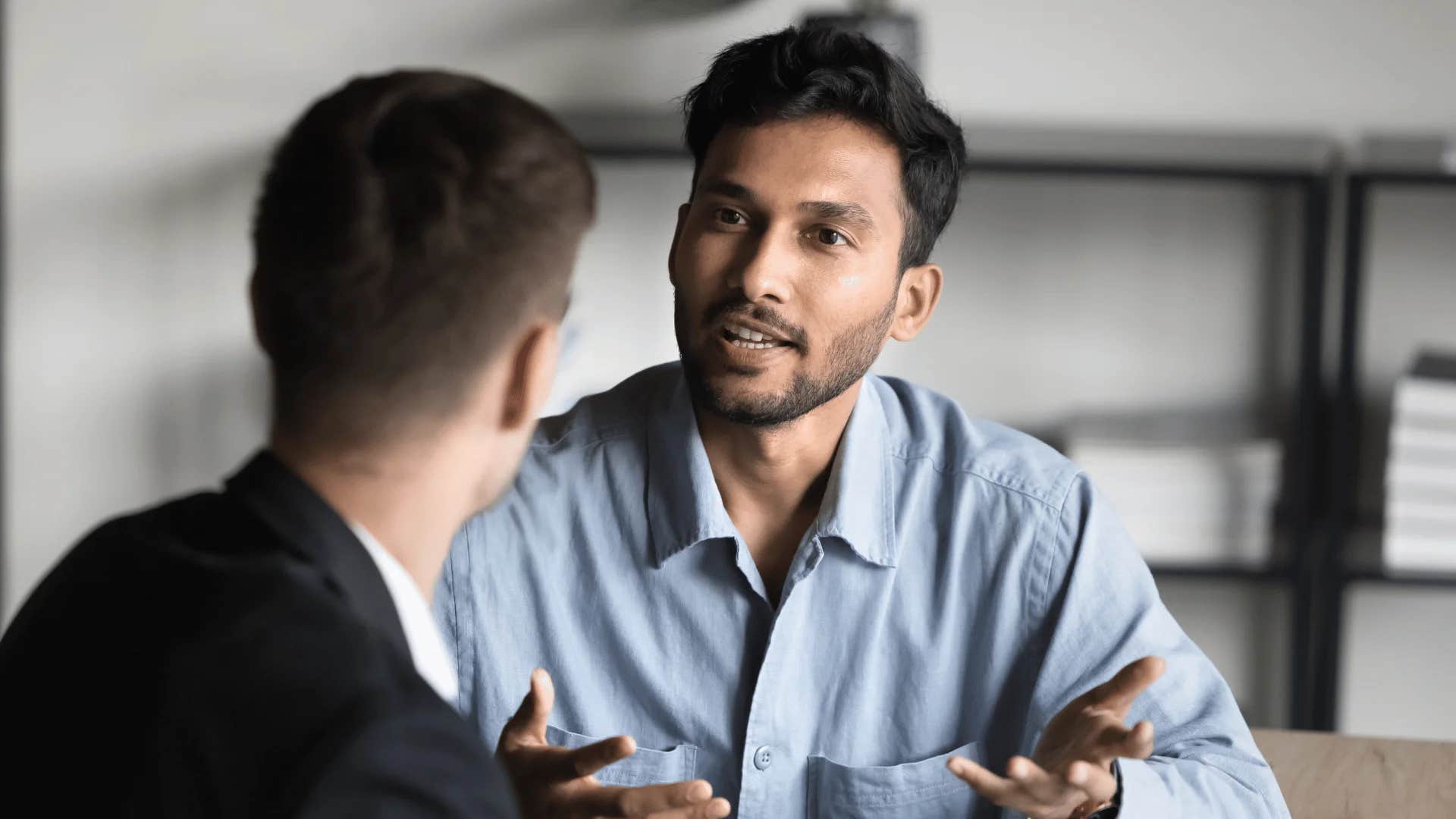 man who hates small talk telling co-worker I'll let you get back to your day
