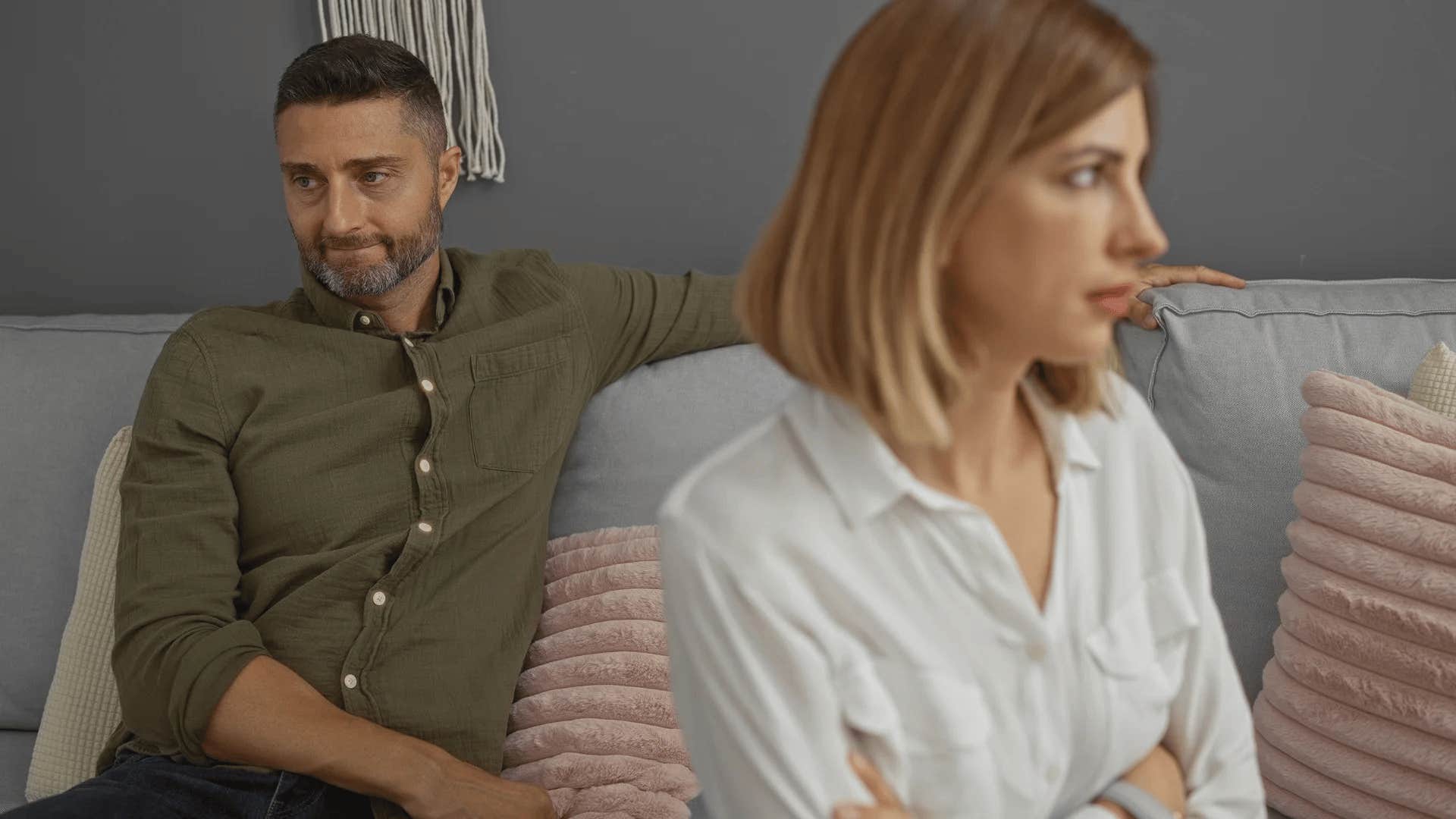 man thinking he's smarter than his wife correcting her