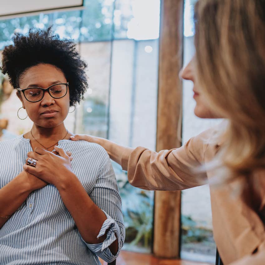 psychic woman saying this is really hard for you isn't it