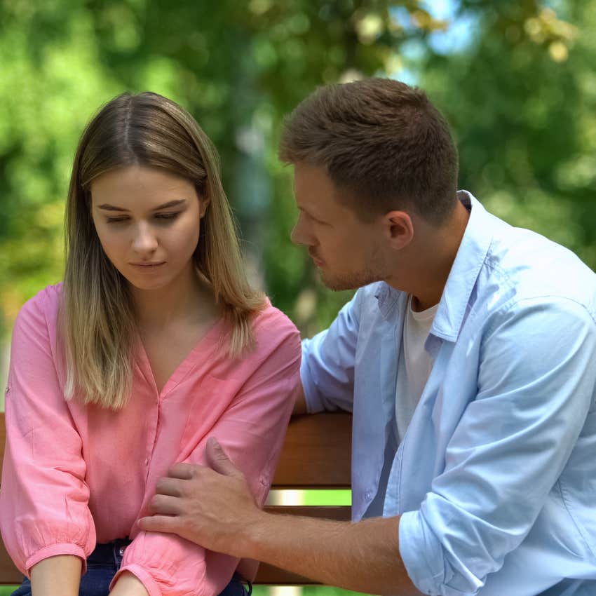 woman who feels uncomfortable with stability