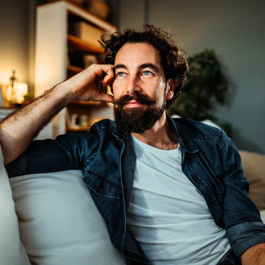 creative loner comfortable in his own company at home