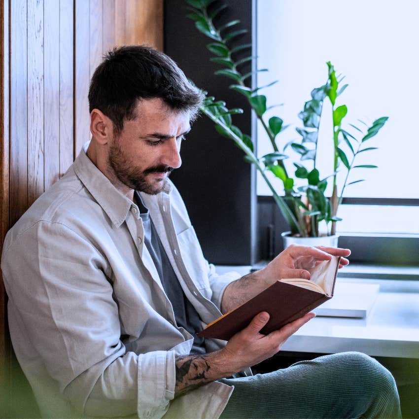 loner spending time reading without distractions