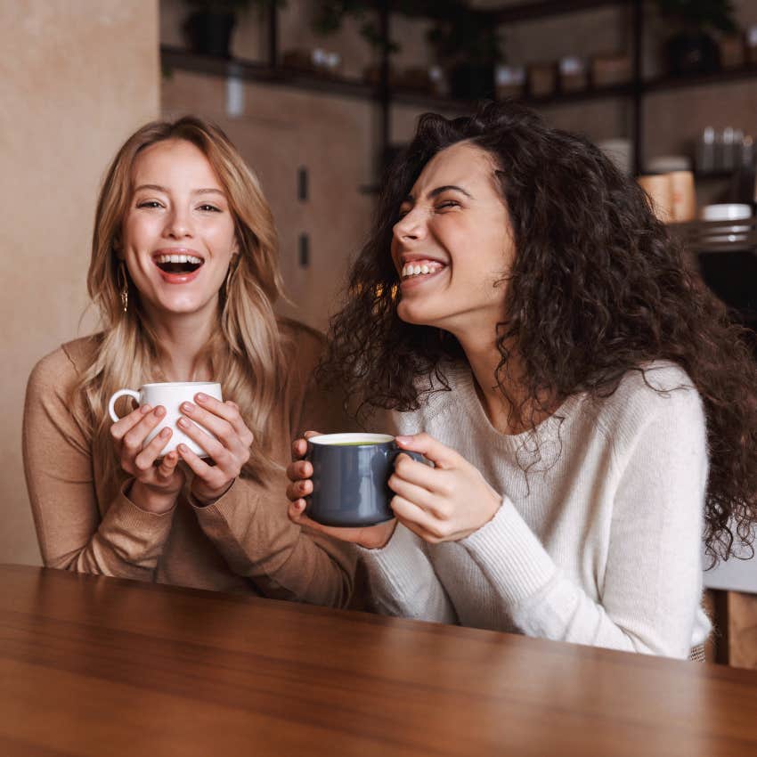 women who move between a serious conversation and a joke with ease