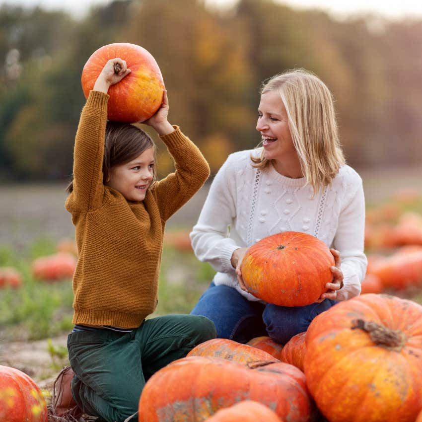 mother and daughter who are thrilled fall is coming