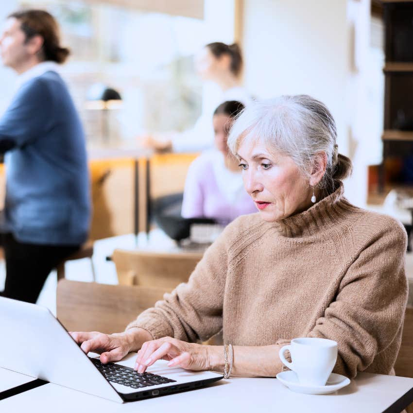 rude customer not engaging in small talk at a cafe