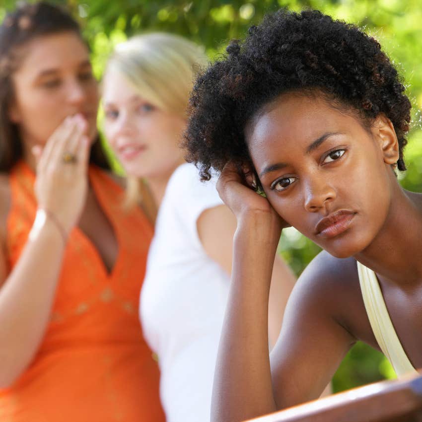 intellectually confident woman getting caught up in gossip