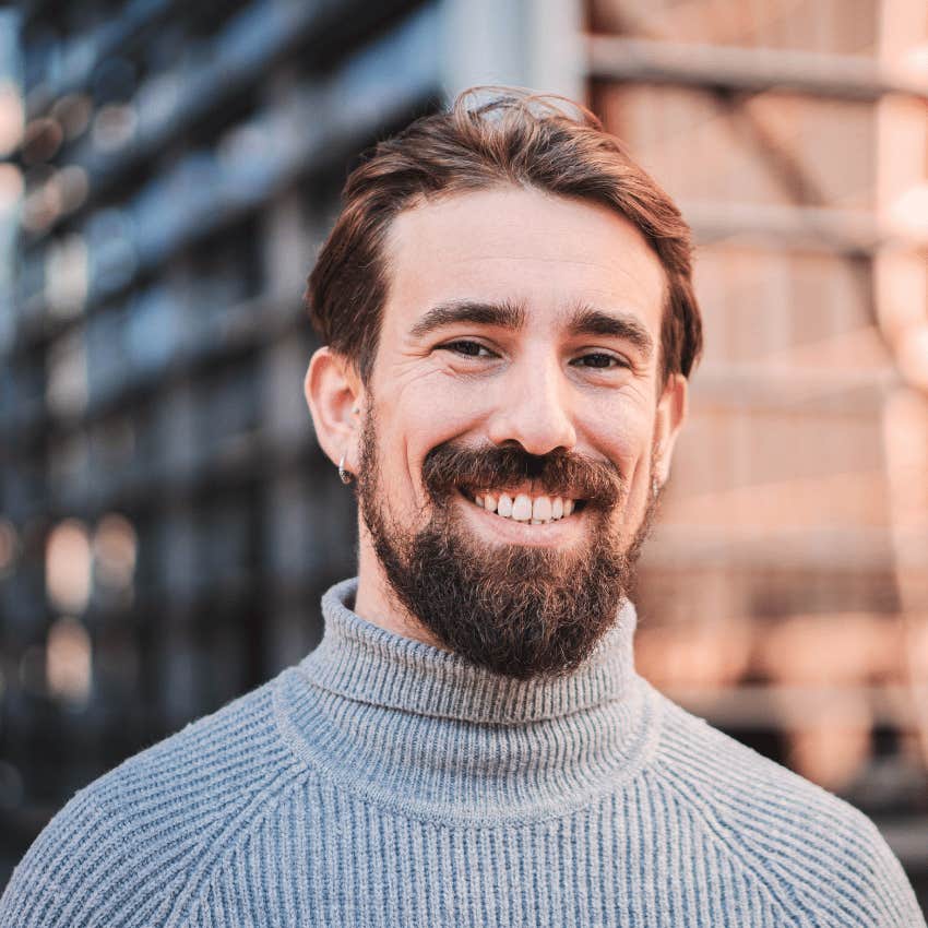 smiling man benefiting from a digital detox
