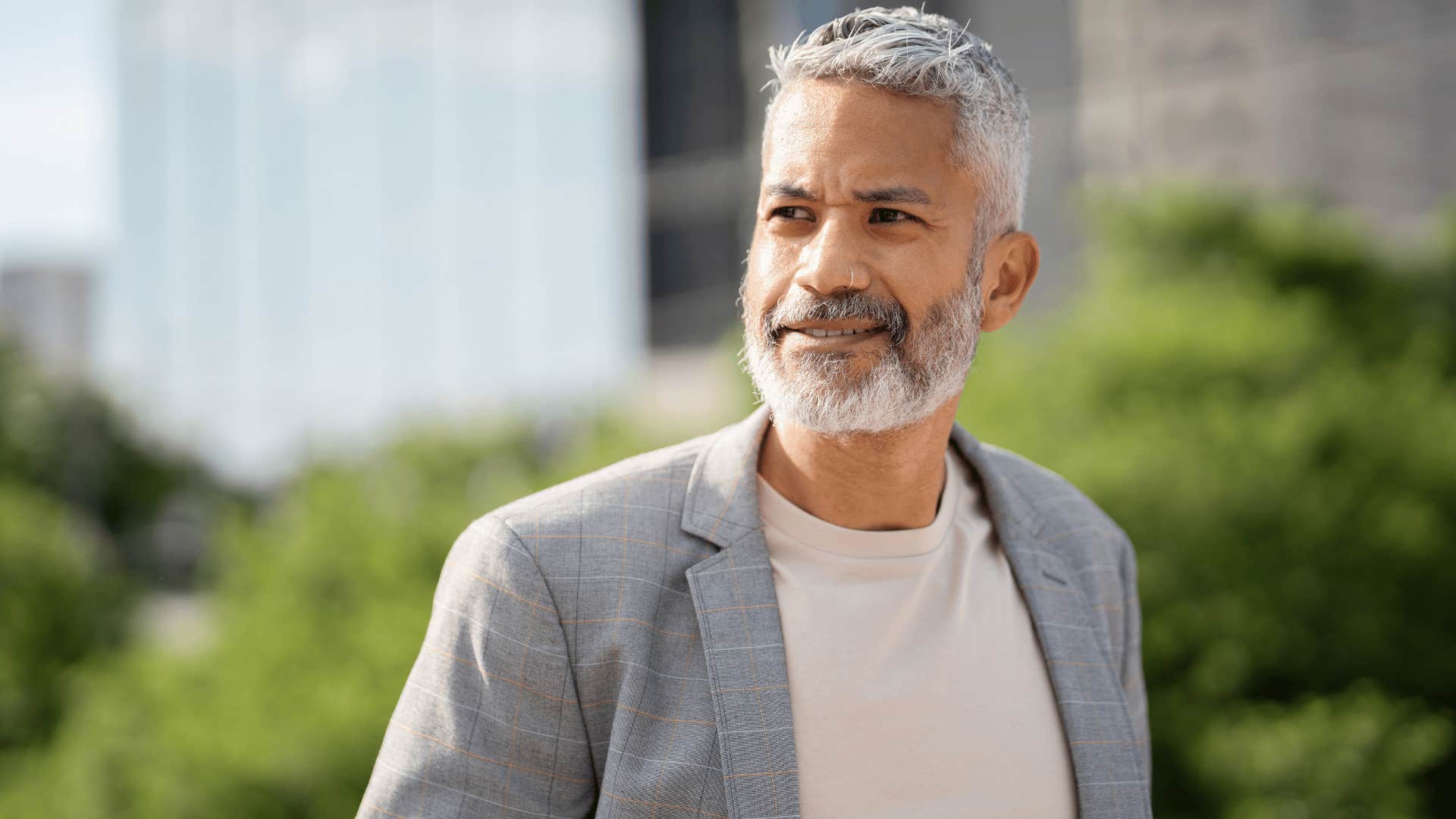 man in gray jacket thinking that the things you once feared aren't as powerful as you imagined