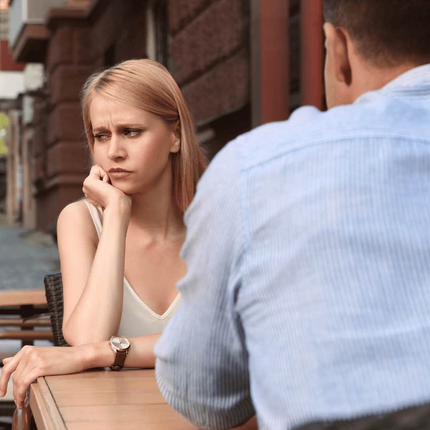 woman ignoring economic abuse from man money is power