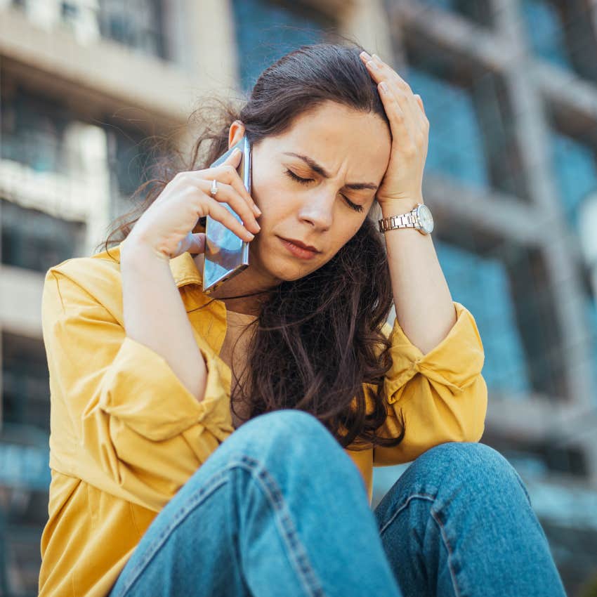 emotionally intelligent woman on the phone with friend laying a guilt trip