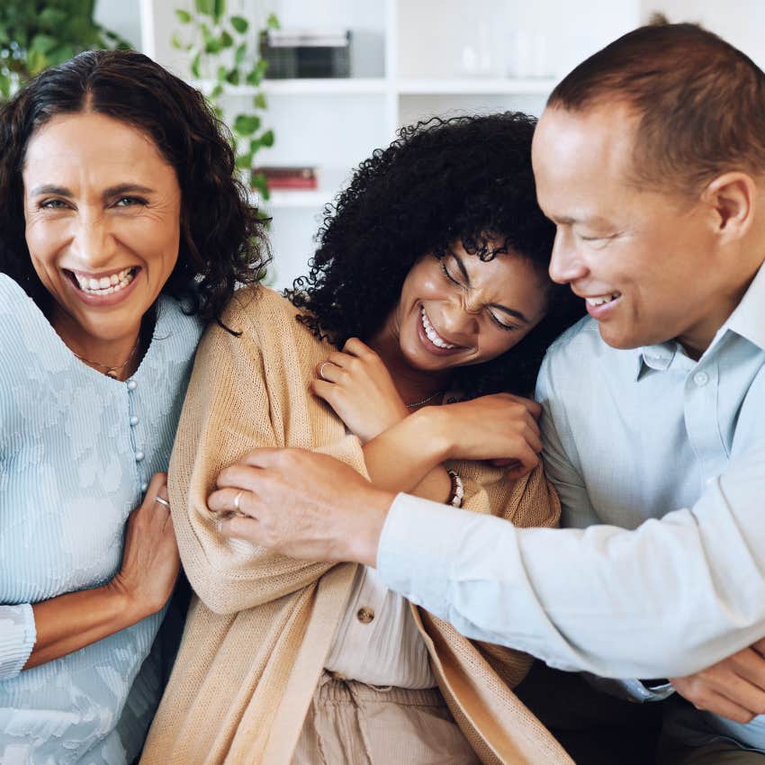 girl hearing that she can always come to her parents for help
