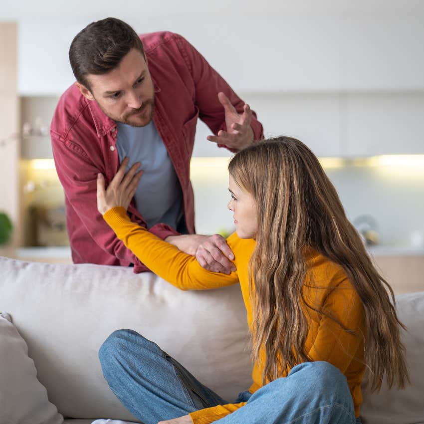 insecure man trying to rush girlfriend into a commitment
