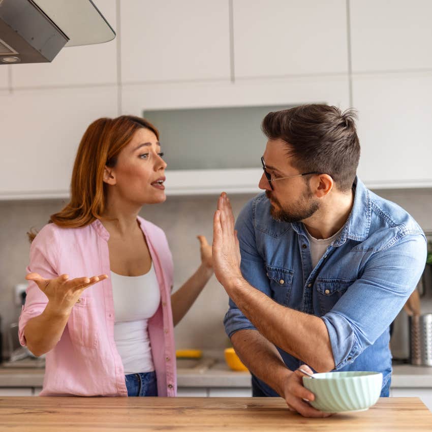 man raised in a family that swept problems under the rug avoiding confrontation with wife