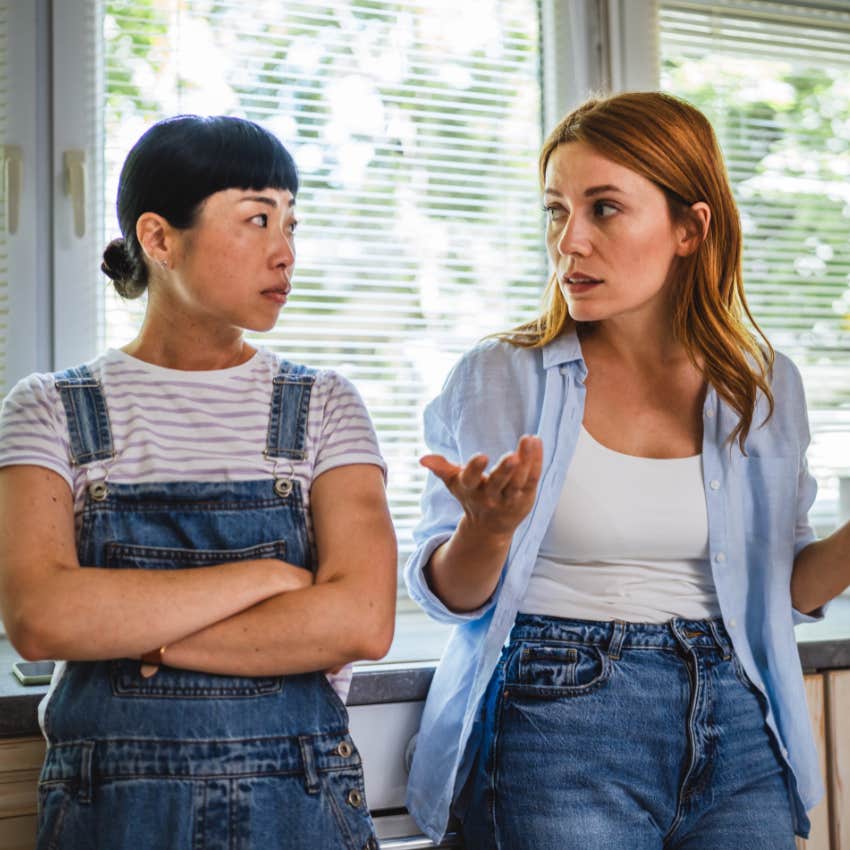 woman raised in family that swept problems under the rug ignoring friend's boundaries