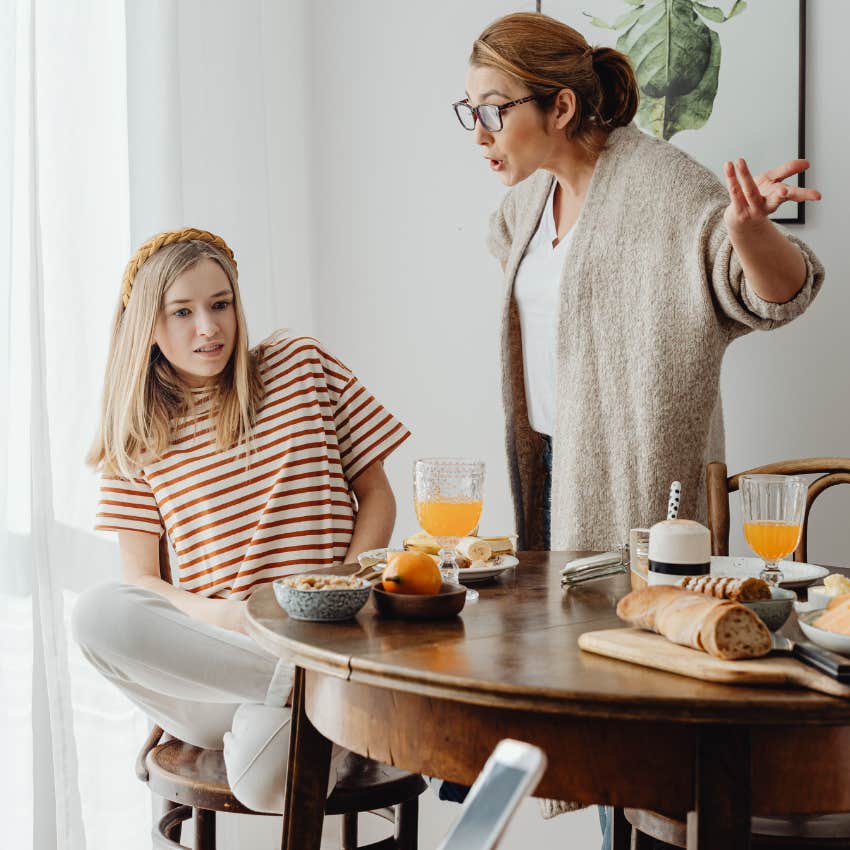 young girl not listening to her mom not thinking parents know best