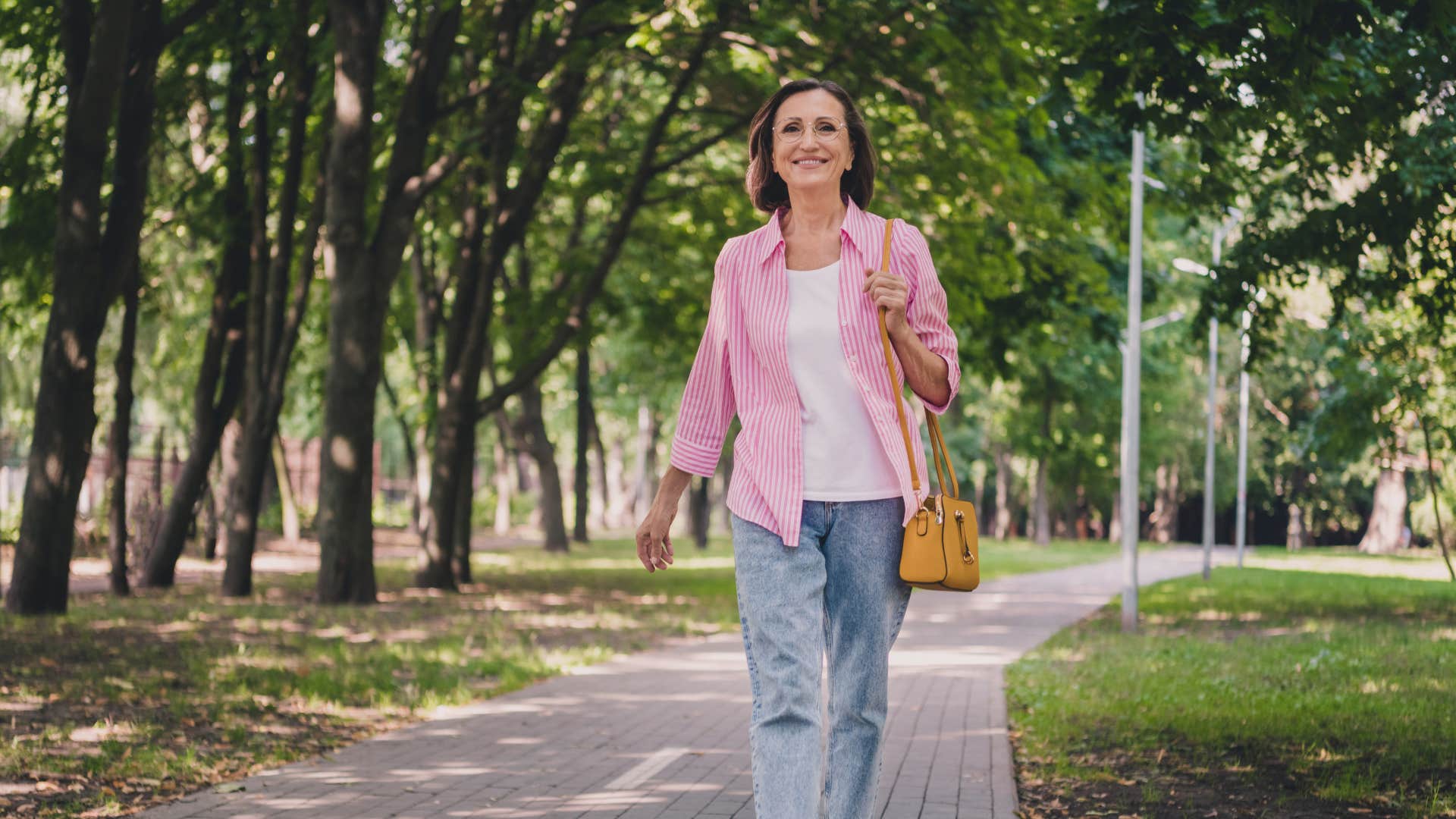 woman who seems mentally stronger than everybody else walks daily