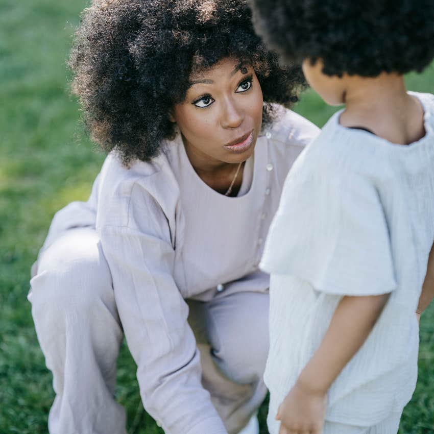 mom encouraging her son saying i'll be here if you need it