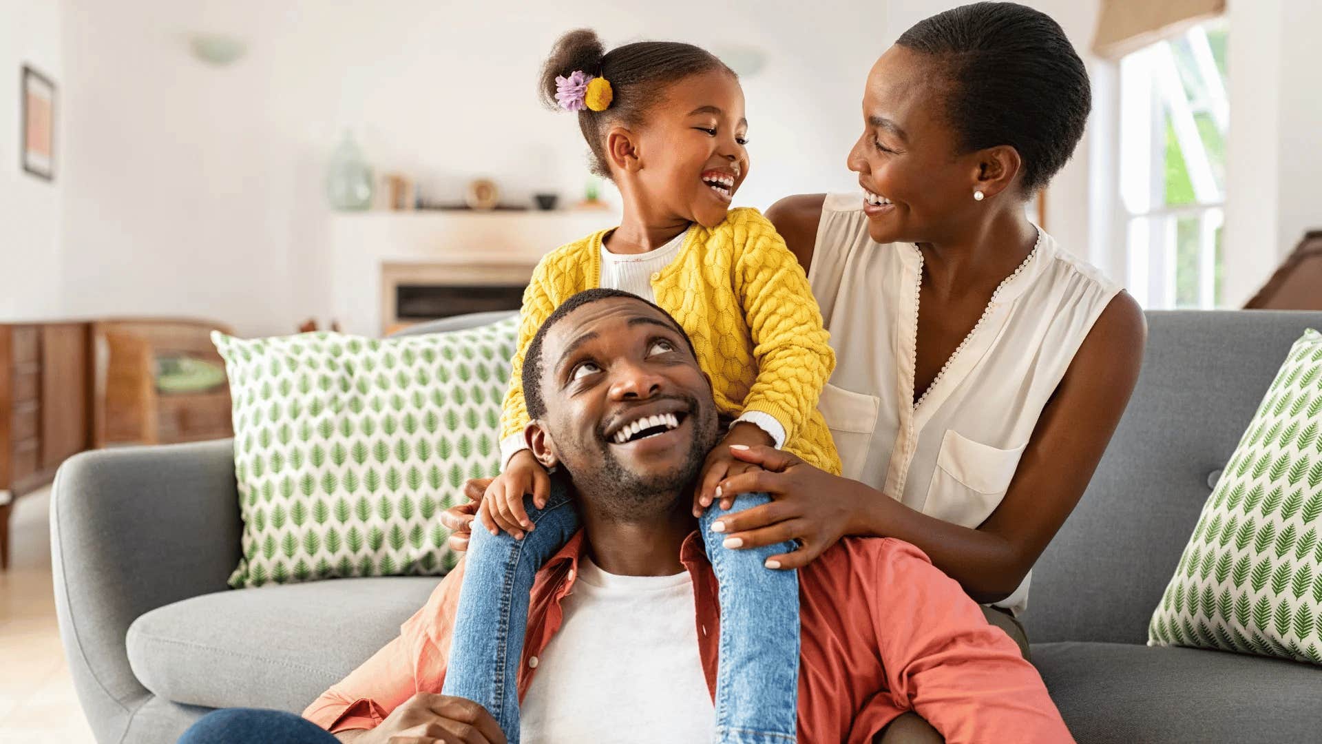 happy man finding meaning in his personal life with family