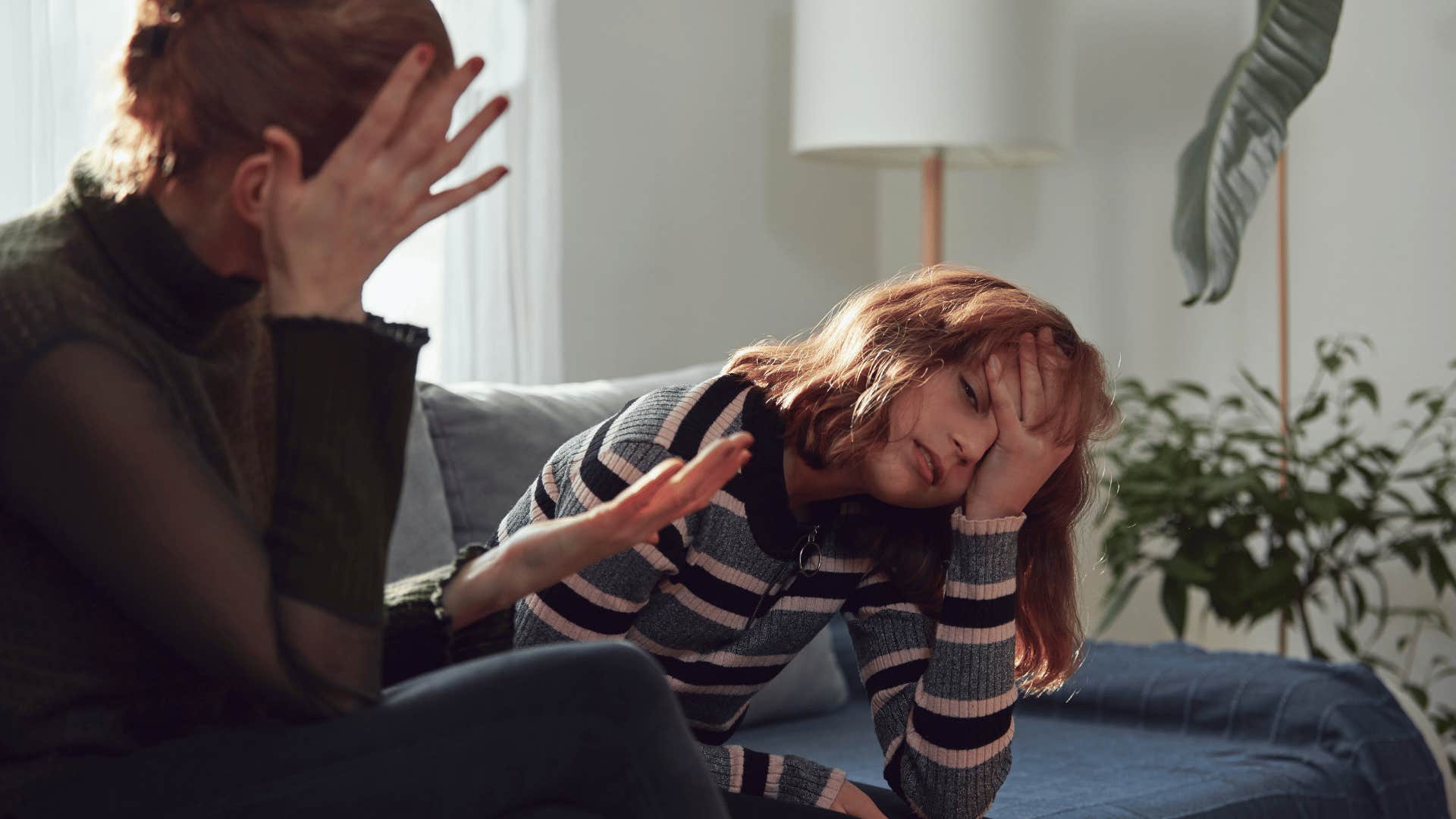 teenager upset as mother asks who taught you how to act this way