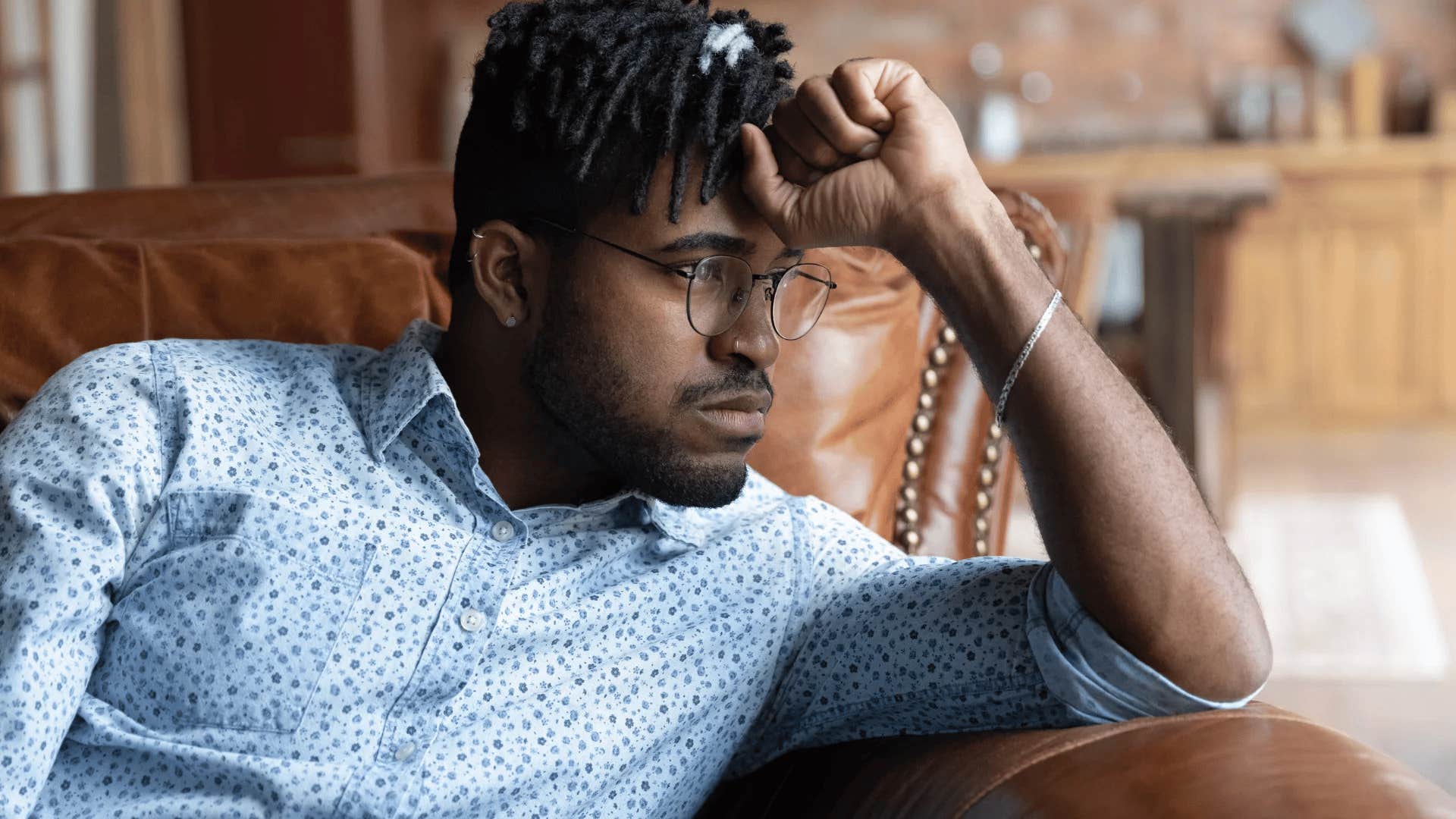 man thinking maybe his unsafe relationship isn't that bad