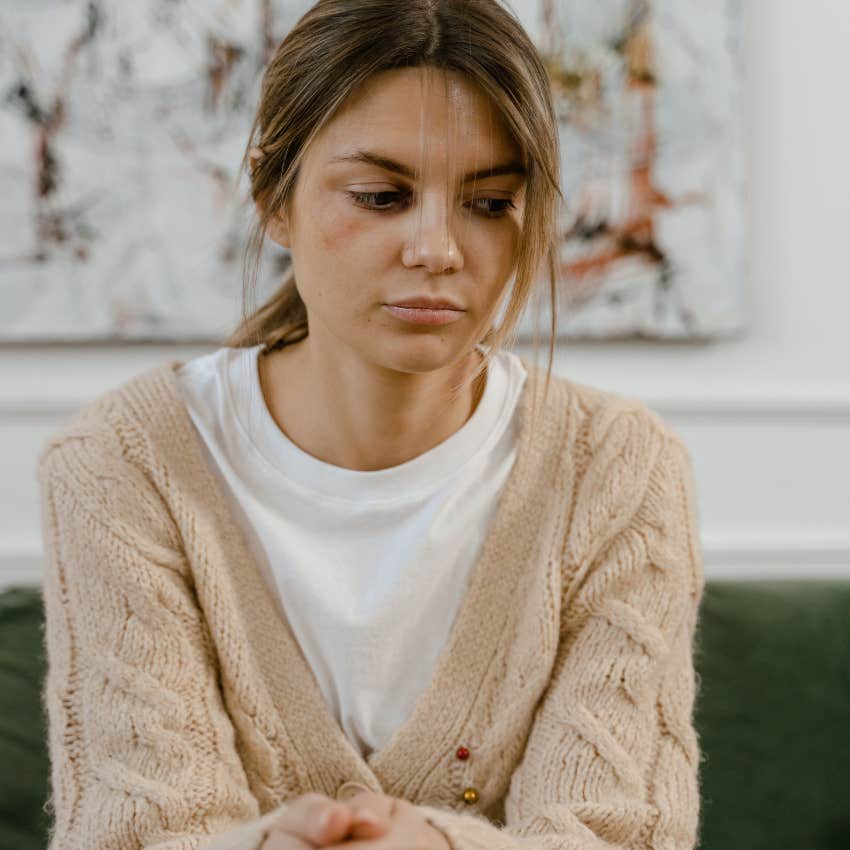 woman who grew up with joyless parents feeling guilty