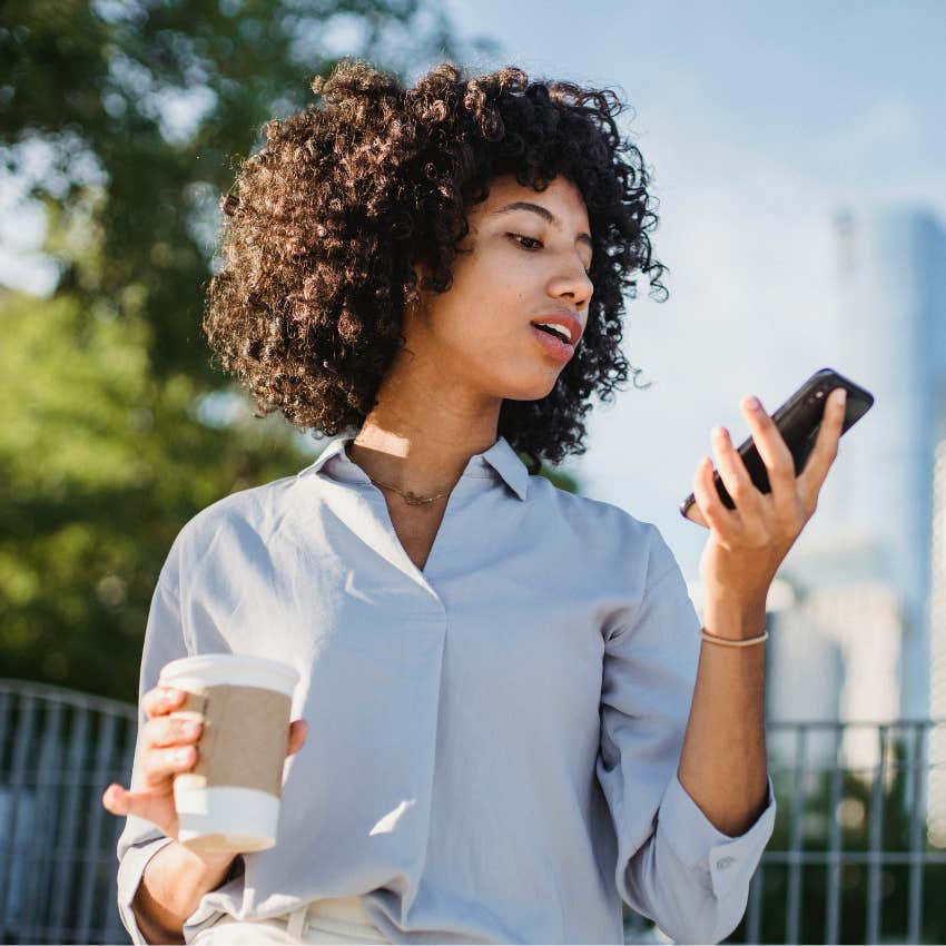 woman trying her best to not turn into a social media sleuth