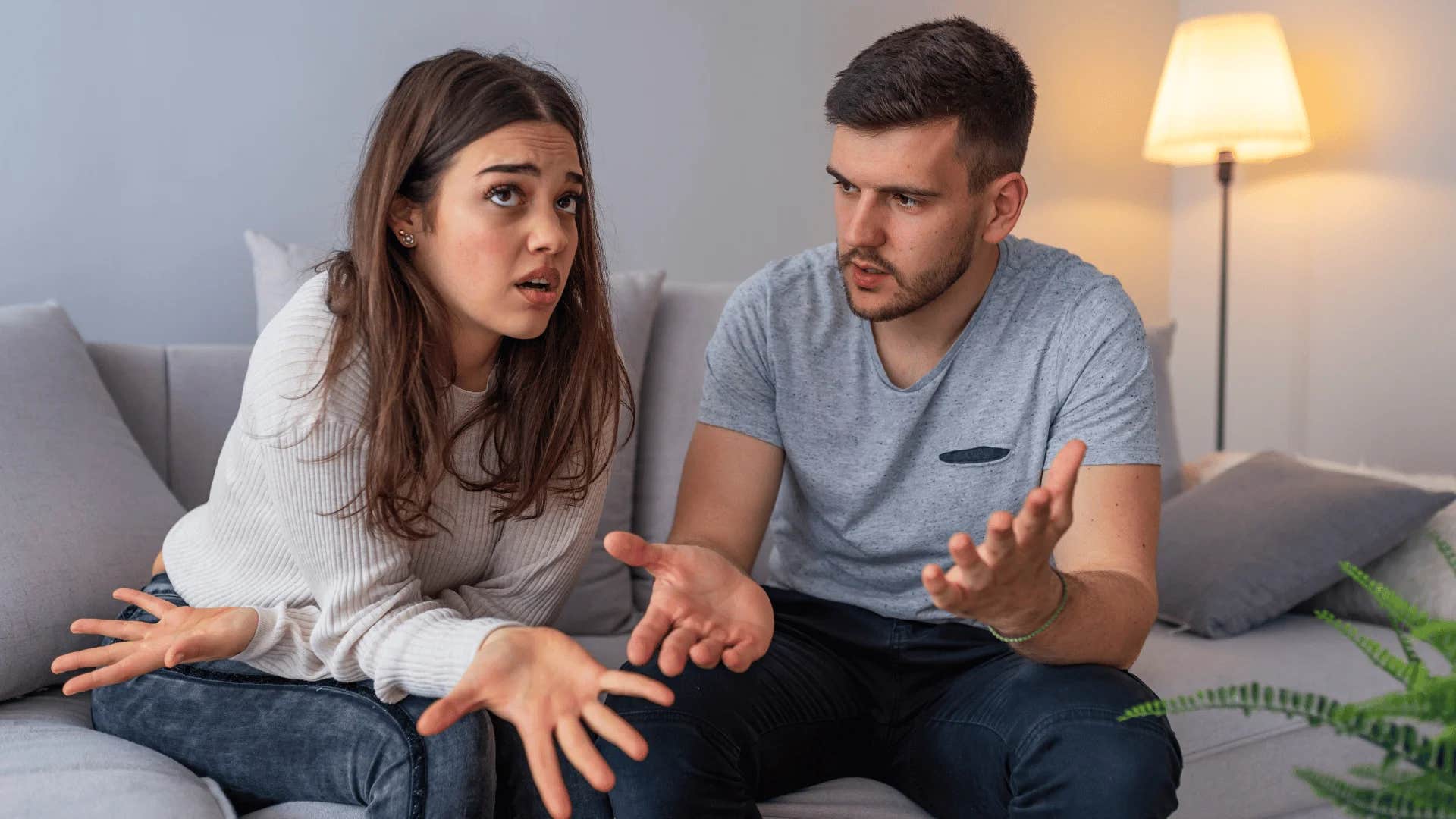 man telling woman i'll blame you for everything because i don't want to take accountability