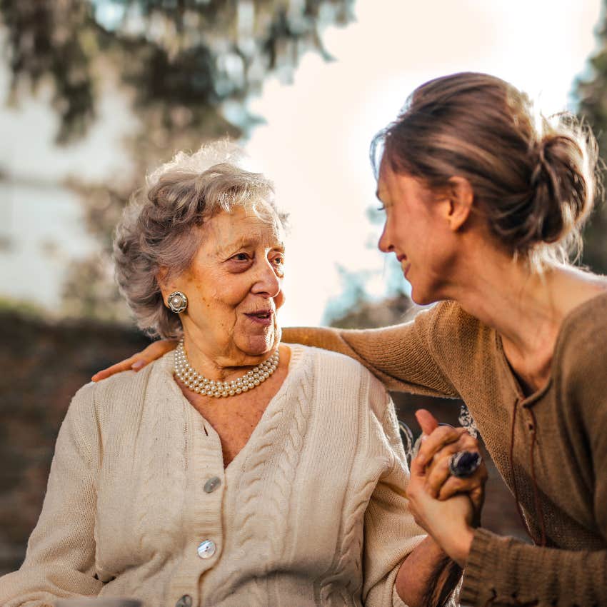 woman who is done playing the middleman for her aging mother