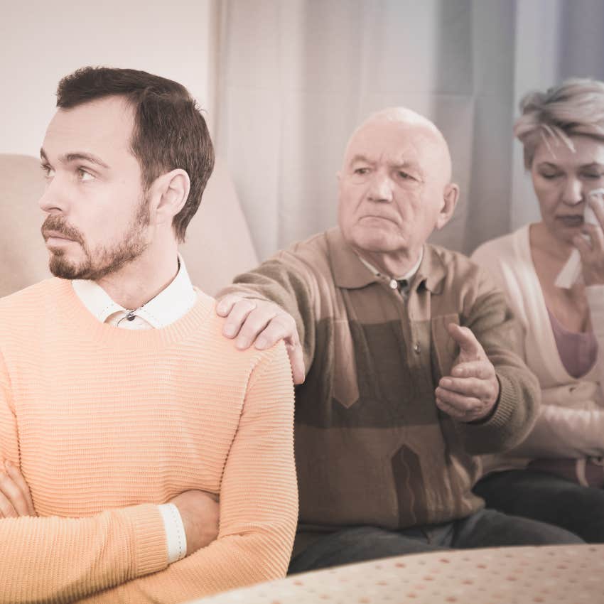 man reluctant to help his aging parents financially