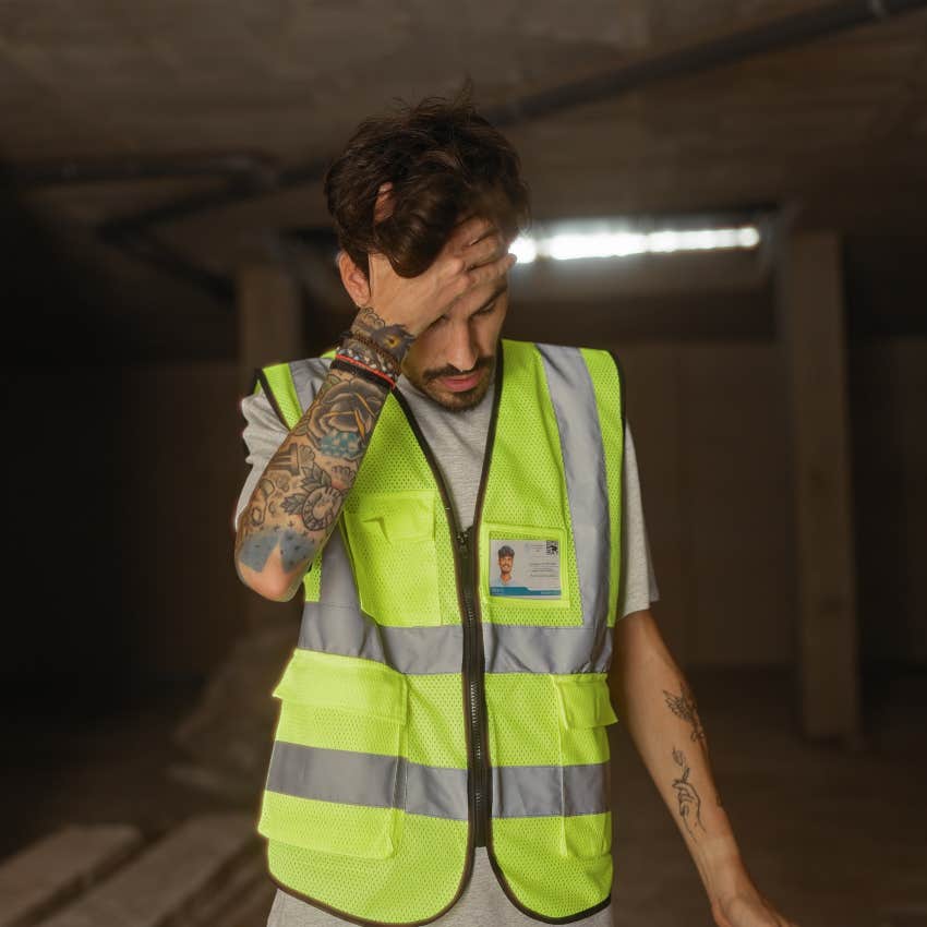 man thinking he used to care about a job he hates