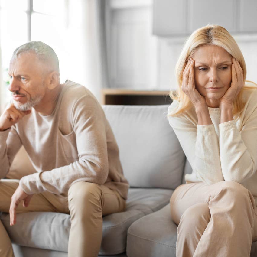 mature couple regrets staying in their bad relationship in their 40s