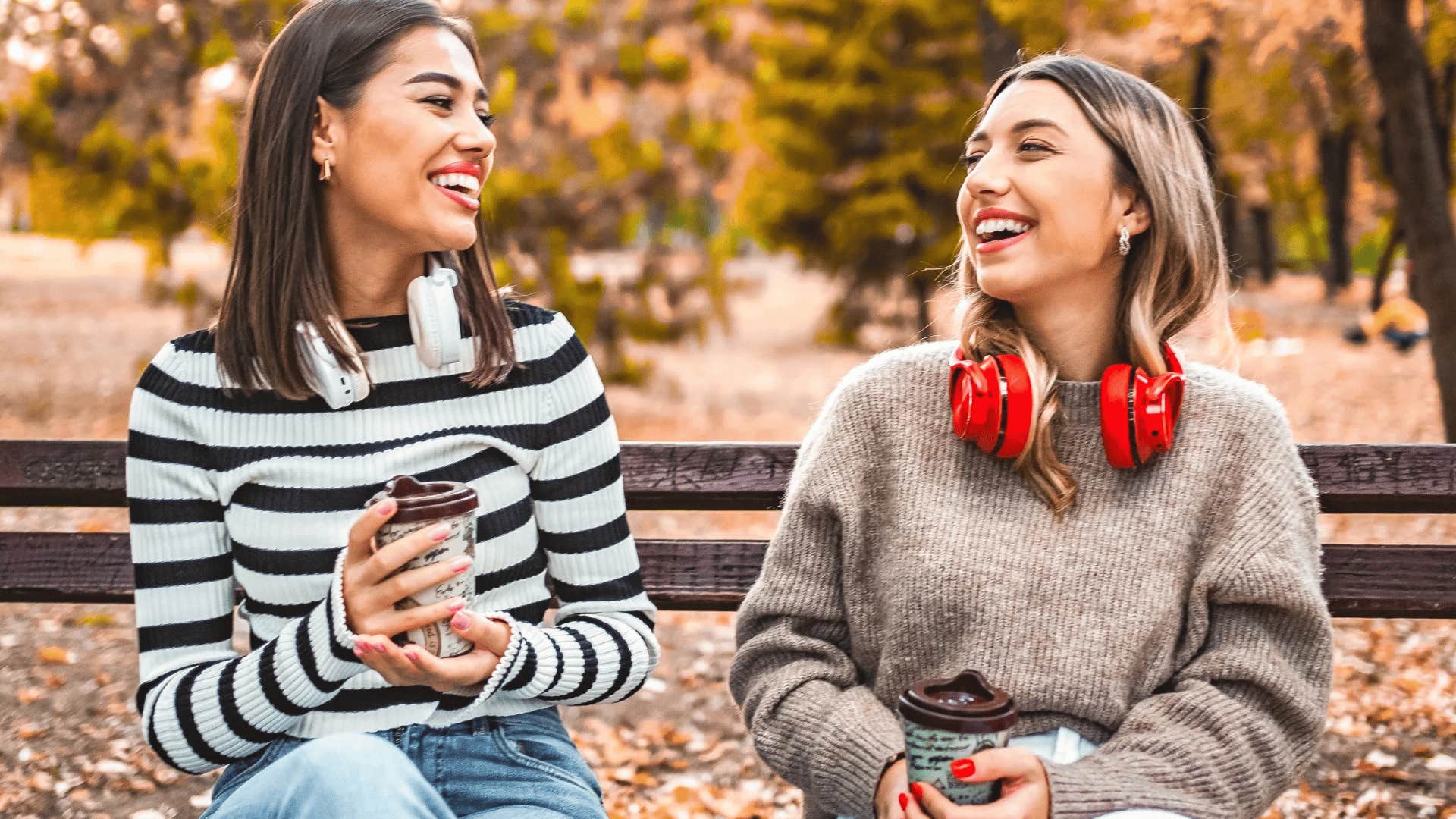 two friends chatting not talking about their exes